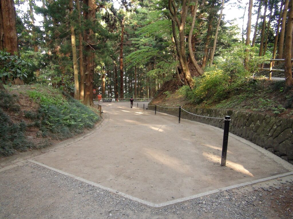 Cedar-lined approach to Chuson-ji temple, Hiraizumi