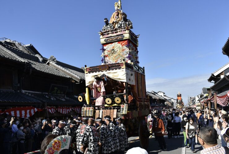 Illuminated float at the Kawagoe Festival