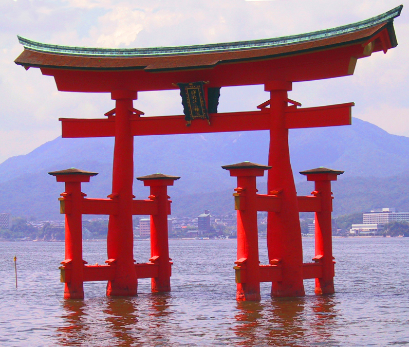 The floating torii gate of Itsukushima Shrine on Miyajima