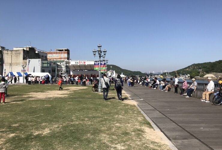 Masked demons parading at the Onomichi Betcha Festival