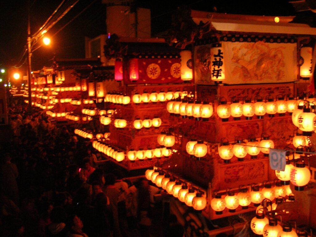 Ornate float at the Saijo Matsuri in Ehime