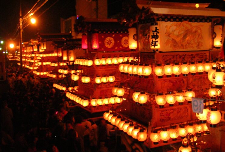 Ornate float at the Saijo Matsuri in Ehime