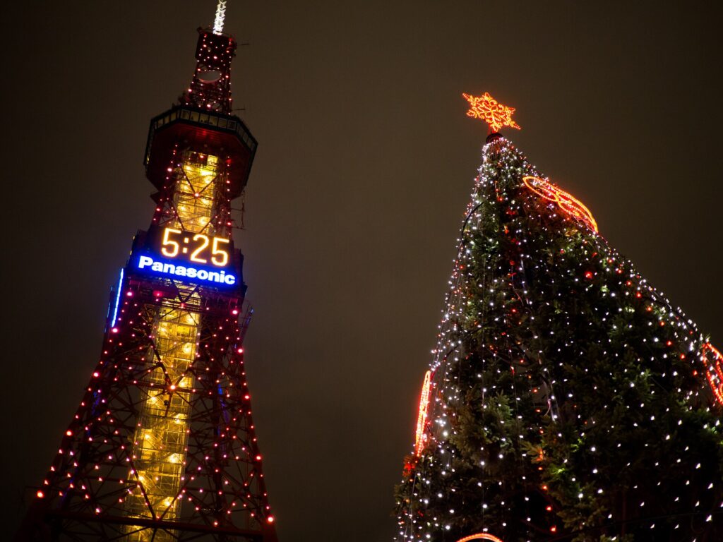Illuminated Odori Park at the Sapporo White Illumination