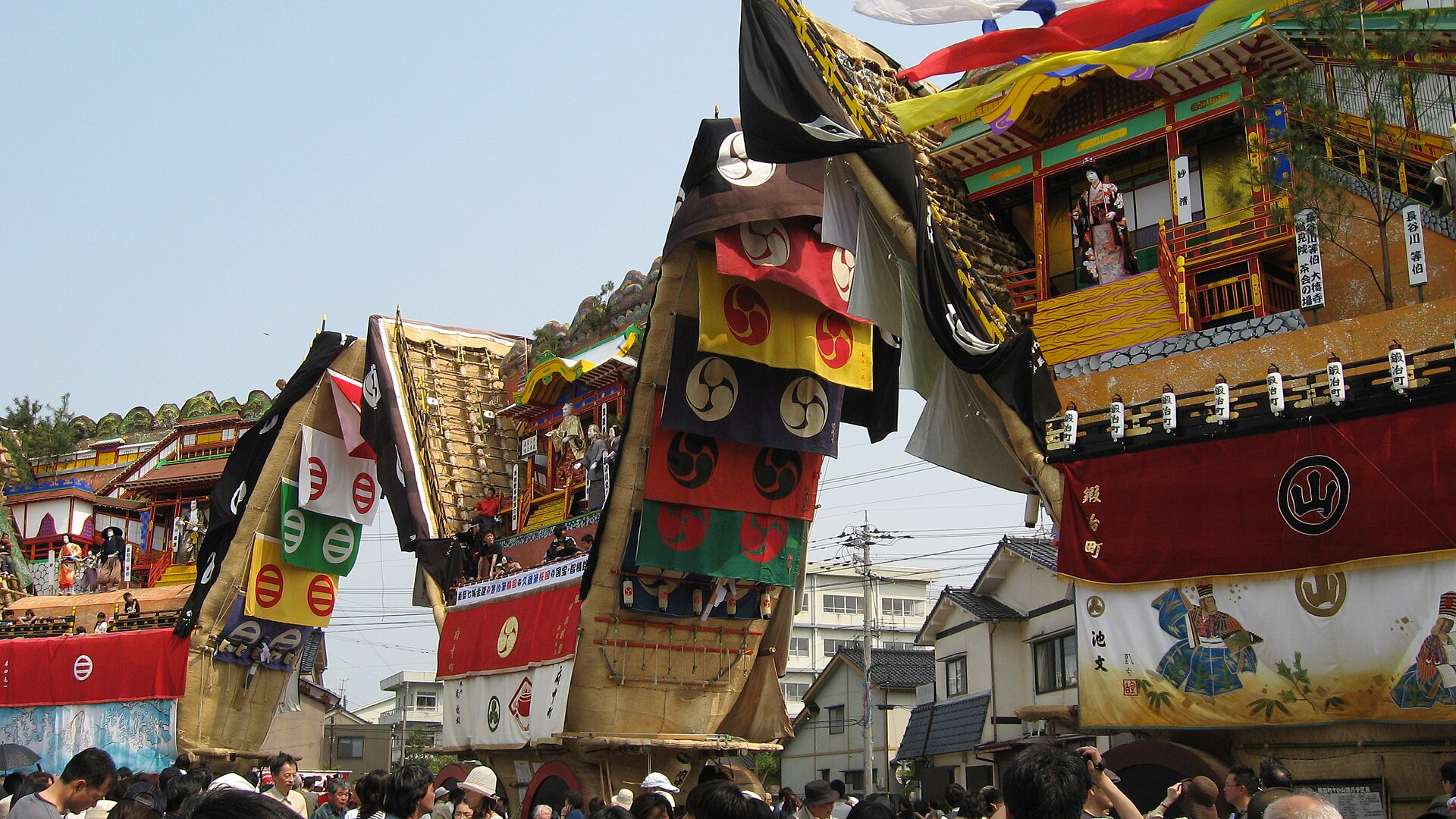 Giant Dekayama float at Seihakusai in Nanao