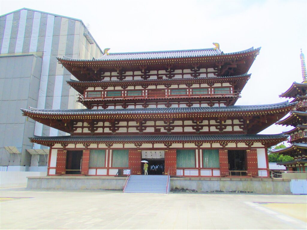 The Kondo golden hall of Yakushi-ji Temple in Nara