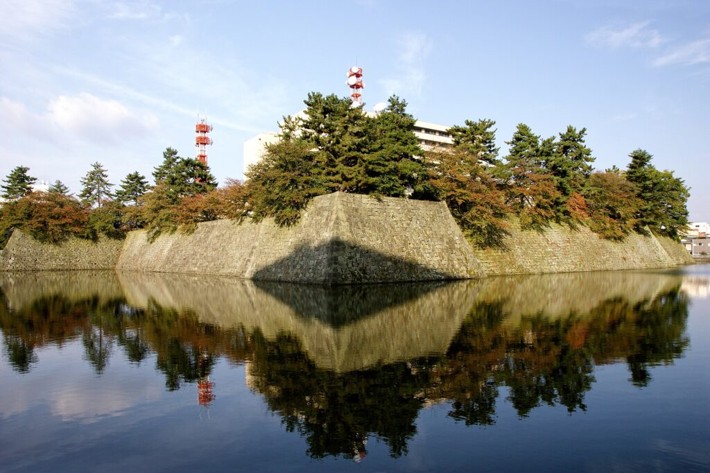 Fukui Castle ruins in central Fukui city