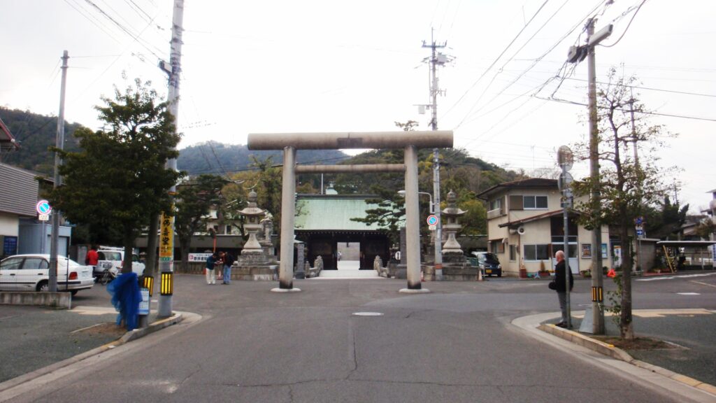 The precincts of Iwaseo Hachimangu shrine in Takamatsu