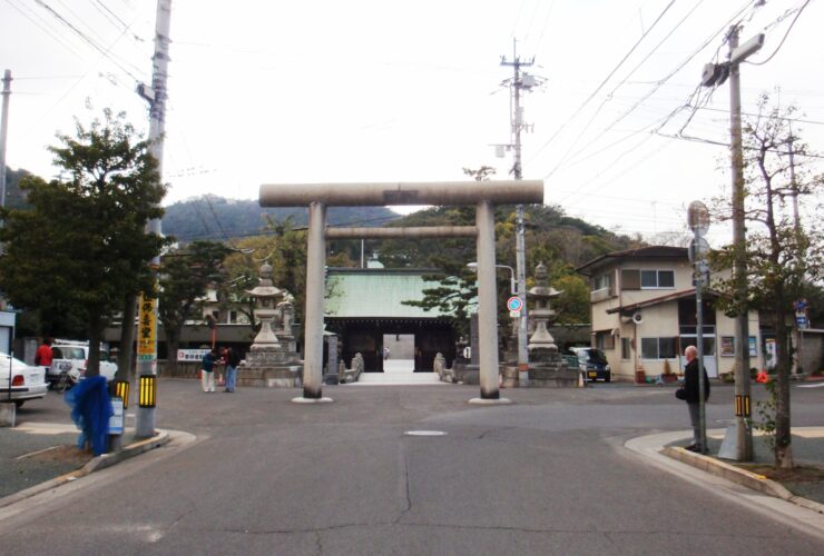 The precincts of Iwaseo Hachimangu shrine in Takamatsu