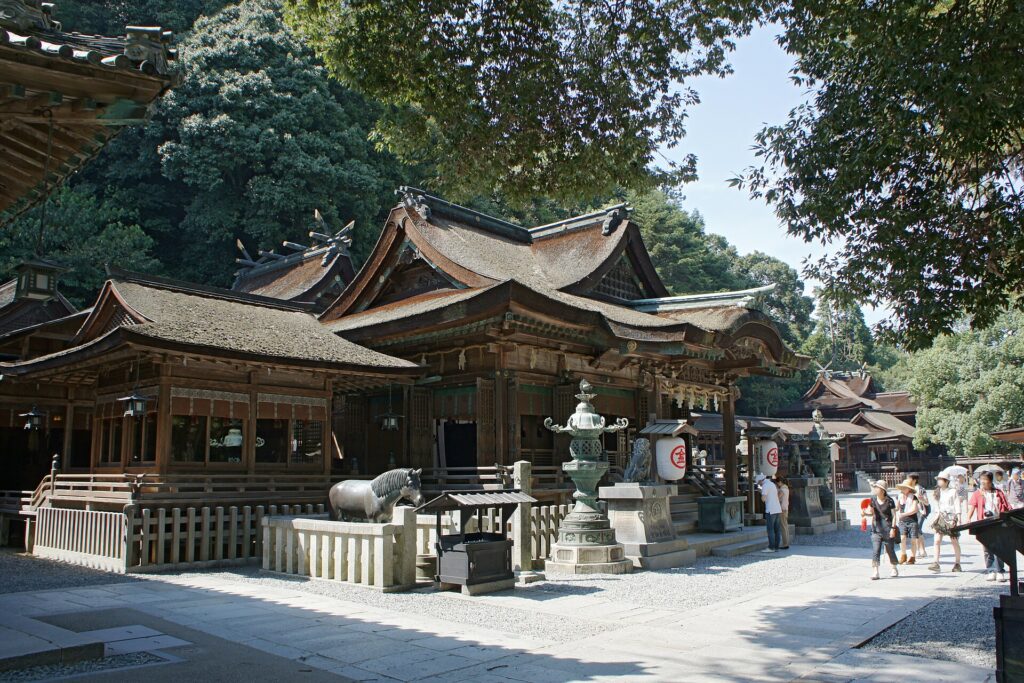 The main shrine buildings of Kotohira-gu in Kagawa Prefecture
