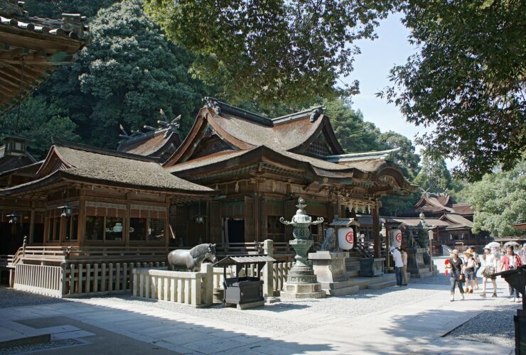 The main shrine buildings of Kotohira-gu in Kagawa Prefecture