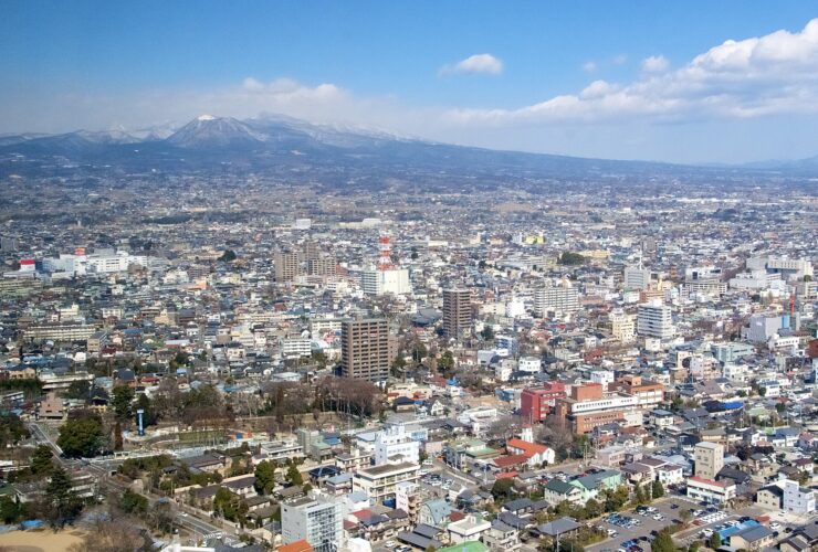 The city of Maebashi in Gunma