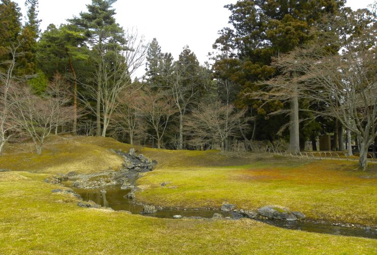 The garden of Motsuji temple in Hiraizumi