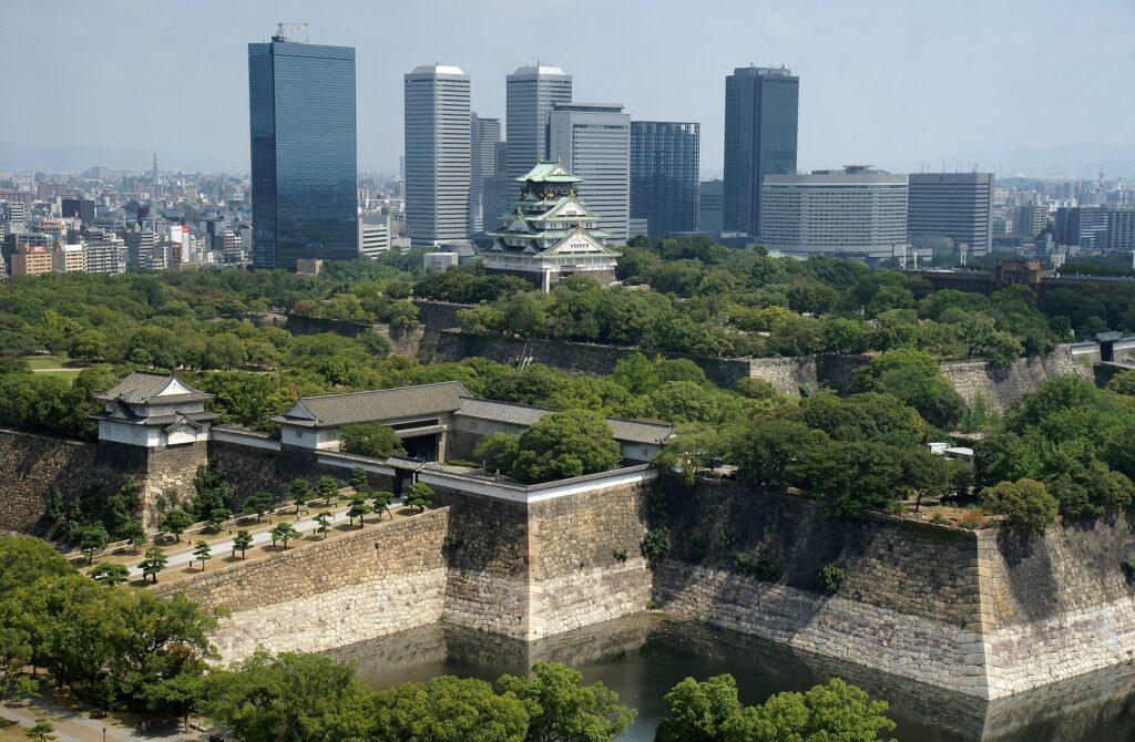 Osaka Castle, the marathon finish area