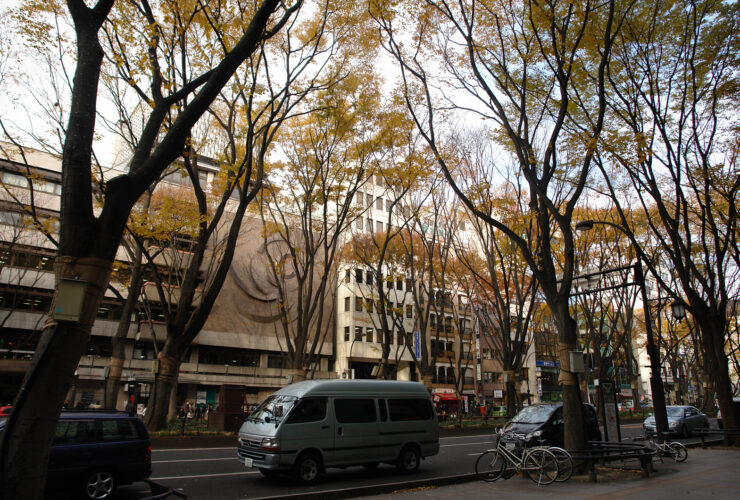 The tree-lined Jozenji-dori avenue in central Sendai